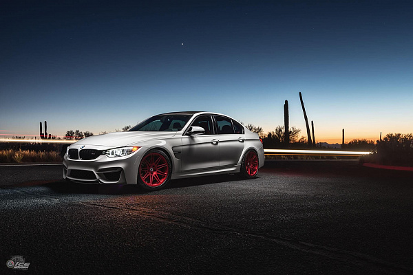 Фото дисков HRE 301M Красный сатин на BMW 3/M3 (F3x/F80)