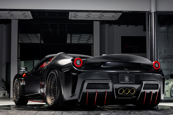 Фото дисков Brixton Forged TR10 AERO1 Сатиновый темный лак на Ferrari 458