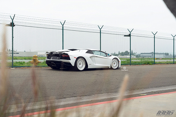Фото дисков 1886 Wheels S009 Белый глянец на Lamborghini Aventador
