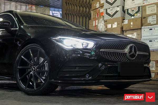 Фото дисков Vossen CVT Черный сатин на Mercedes-Benz CLA (C118, X118)