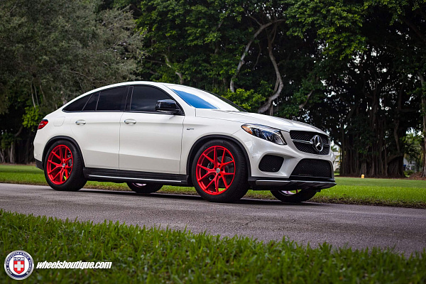 Фото дисков HRE P101 Красный сатин на Mercedes-Benz GLE I