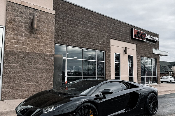 Фото дисков Brixton Forged FDE01 Черный сатин на Lamborghini Aventador