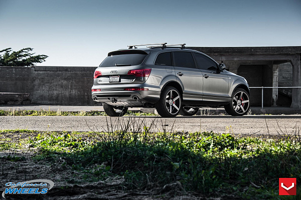 Фото дисков Vossen CV3 Сатиновый графит на Audi Q7 (4L)