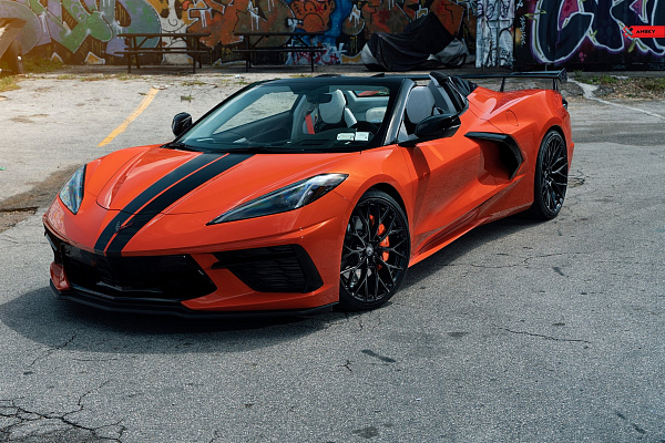 Фото дисков Anrky AN10 Черный глянец на Chevrolet Corvette C8