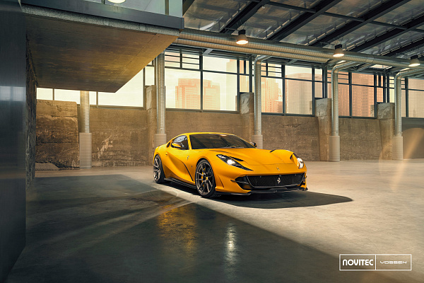 Фото дисков NOVITEC NF8 Сатиновый графит на Ferrari 812