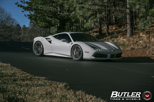 Фото дисков Vossen M-X1 (3-Piece) Сатиновый темный лак на Ferrari 488