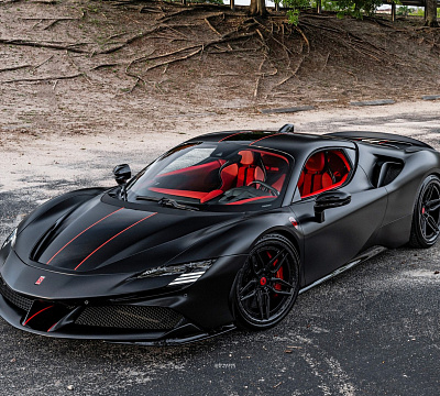 Фото дисков Strasse Wheels SV4-RS Deep Concave FS на Ferrari SF90