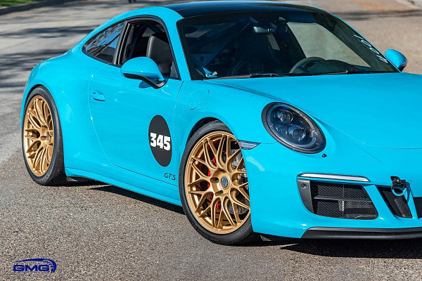 Фото дисков HRE RC100 Сатиновое золото на Porsche 911 VII