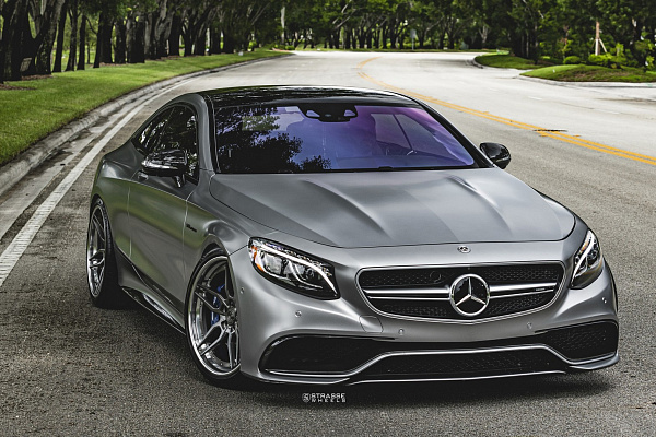 Фото дисков Strasse Wheels SV4 Deep Concave FS Сатиновый графит на Mercedes-Benz S-Class (W222, C217)