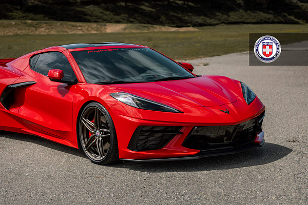 Фото дисков HRE P107SC Сатиновая бронза на Chevrolet Corvette C8