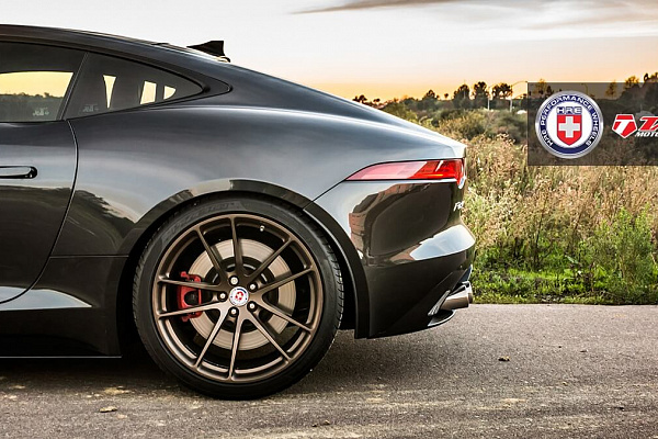 Фото дисков HRE P104 Сатиновая бронза на Jaguar F-Type