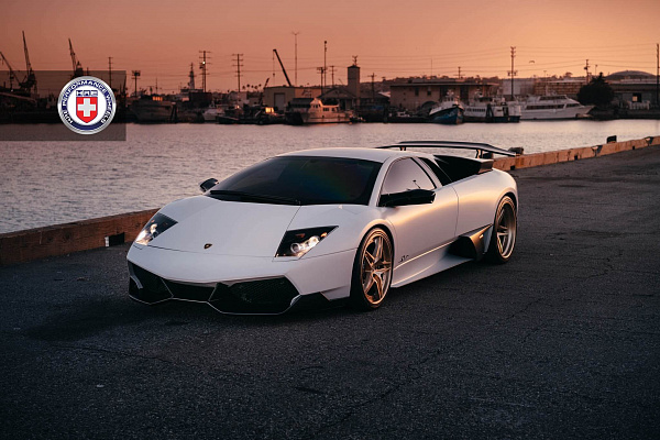 Фото дисков HRE S107 Сатиновое золото на Lamborghini Murcielago