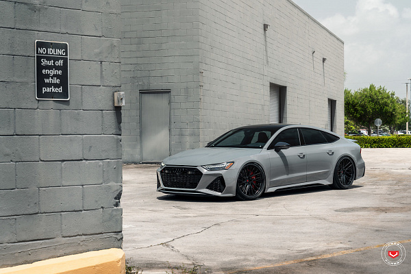 Фото дисков Vossen EVO-6T (3-Piece) Черный сатин на Audi A/RS 7 (4K)