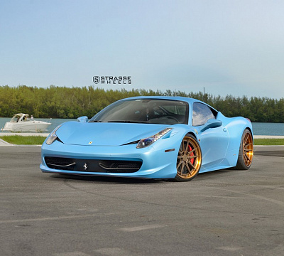 Фото дисков Strasse Wheels SV1 Deep Concave FS на Ferrari 458
