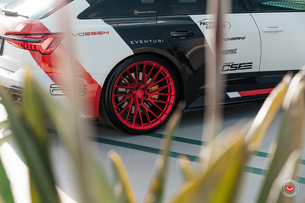 Фото дисков Vossen EVO-6TR Красный сатин на Audi A/RS 6 (C8)