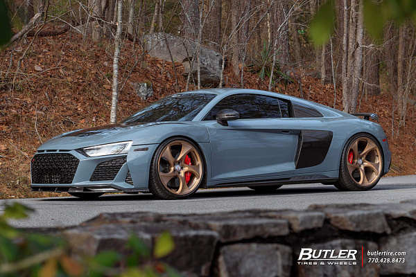 Фото дисков HRE 522M Сатиновое темное золото на Audi R8 (4S)