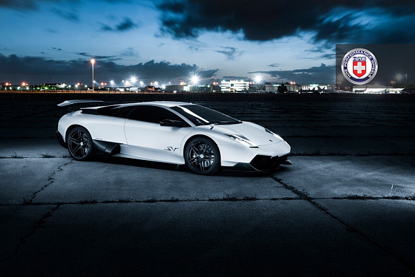 Фото дисков HRE P107 Черный сатин на Lamborghini Murcielago
