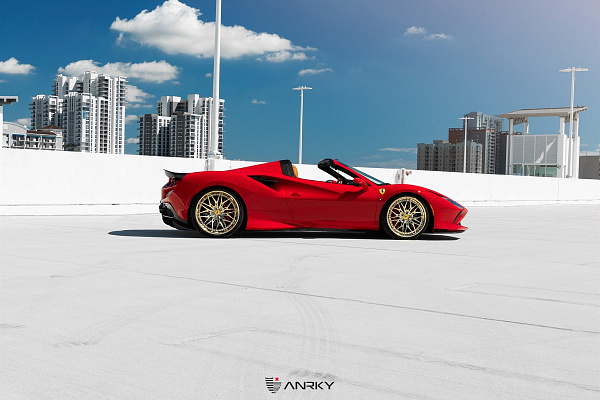 Фото дисков Anrky S3-X1 Глянцевое золото на Ferrari F8