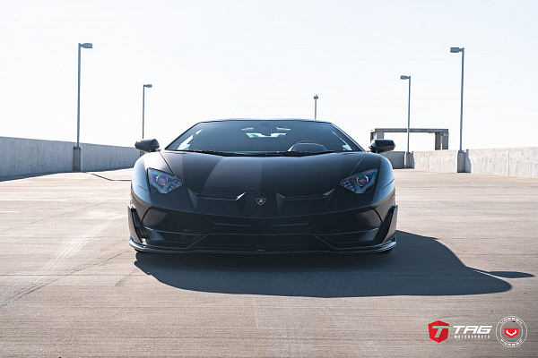 Фото дисков Vossen EVO-2R (3-Piece) Черный сатин на Lamborghini Aventador