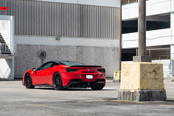 Фото дисков Anrky S3-X3 Черный глянец на Ferrari 488