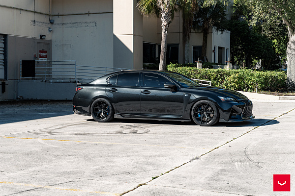 Фото дисков Vossen HF-5 Черный сатин на Lexus GS IV