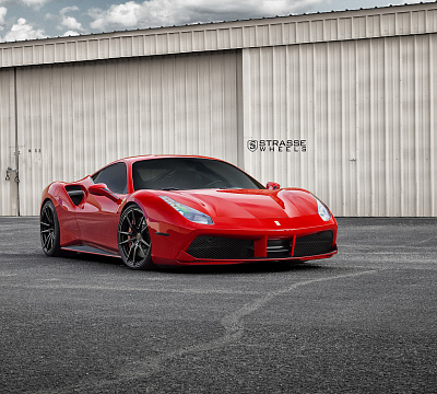 Фото дисков Strasse Wheels SV1 Deep Concave Monoblock на Ferrari 488
