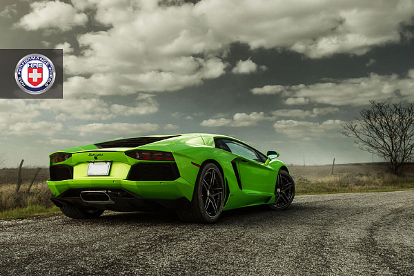 Фото дисков HRE S107 Черный сатин на Lamborghini Aventador