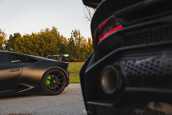 Фото дисков HRE P104SC Черный сатин на Lamborghini Huracan