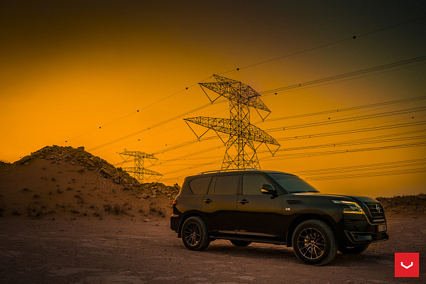 Фото дисков Vossen HF6-1 Глянцевый темный лак на Nissan Patrol VII
