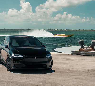 Фото дисков Vossen HF-7 на Tesla Model X