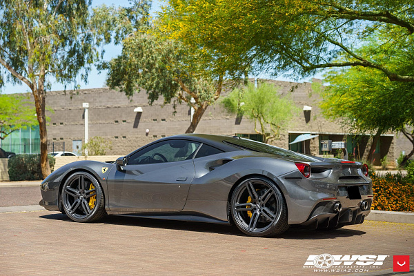 Фото дисков Vossen HF-1 Сатиновый графит на Ferrari 488