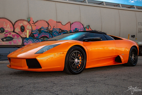 Фото дисков HRE 303 Черный сатин на Lamborghini Murcielago