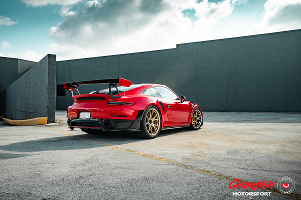 Фото дисков Vossen RS74 Глянцевое золото на Porsche 911 VII