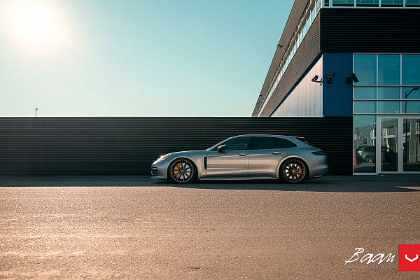 Фото дисков Vossen HF-3 Сатиновая бронза на Porsche Panamera II