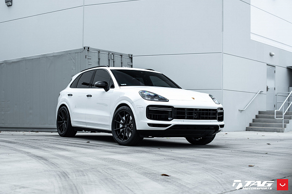 Фото дисков Vossen HF-3 Черный сатин на Porsche Cayenne III