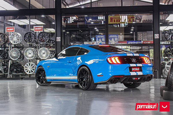 Фото дисков Vossen HF-5 Черный сатин на Ford Mustang VI