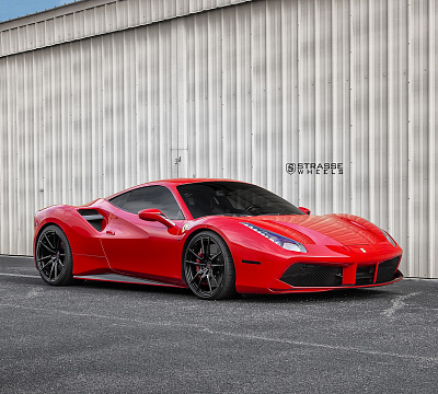 Фото дисков Strasse Wheels SV1 Deep Concave Monoblock на Ferrari 488