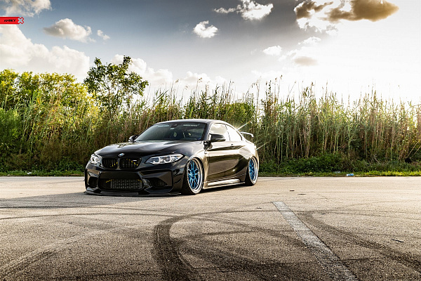 Фото дисков Anrky RS2 Синий глянец на BMW 2/M2 (F22/F87)