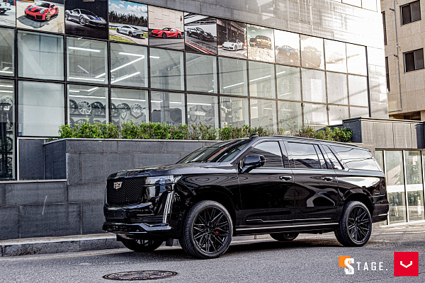 Фото дисков Vossen HF6-5 Черный глянец на Cadillac Escalade V