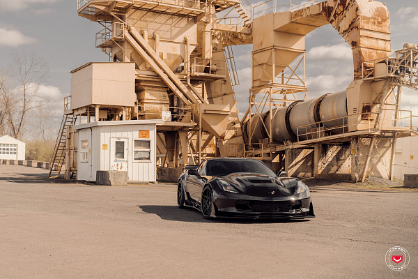 Фото дисков Vossen EVO-4R (3-Piece) Черный сатин на Chevrolet Corvette C7