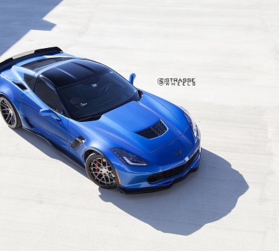Фото дисков Strasse Wheels SM7 Deep Concave на Chevrolet Corvette C7