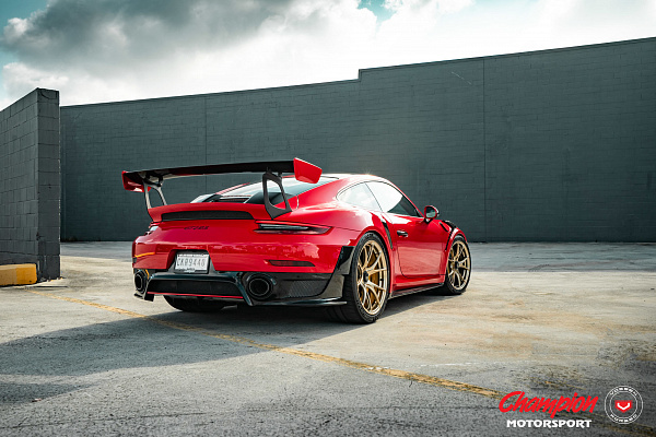 Фото дисков Vossen RS74 Глянцевое золото на Porsche 911 VII