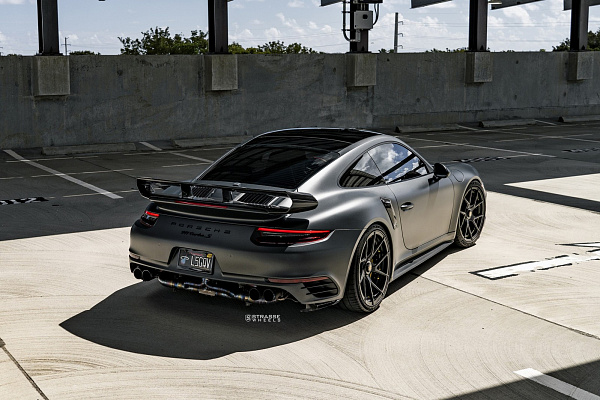 Фото дисков Strasse Wheels SM5RT Deep Concave Duoblock Черный сатин на Porsche 911 VII