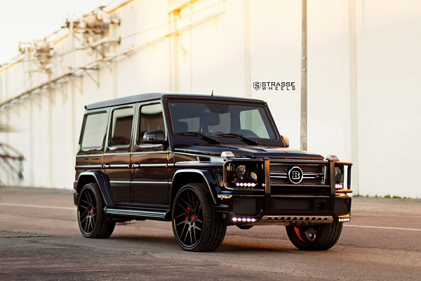 Фото дисков Strasse Wheels SM7T Deep Concave Черный сатин на Mercedes-Benz G-Class II