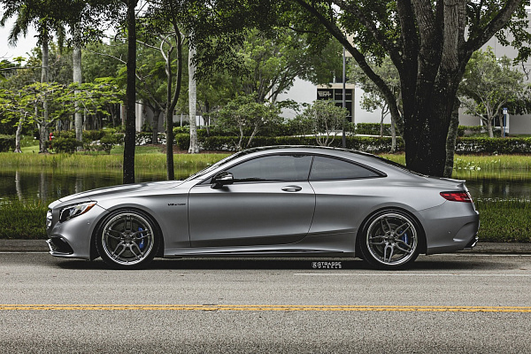 Фото дисков Strasse Wheels SV4 Deep Concave FS Сатиновый графит на Mercedes-Benz S-Class (W222, C217)