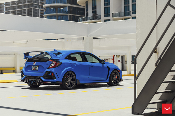 Фото дисков Vossen HF-5 Сатиновый графит на Honda Civic Type R FK8