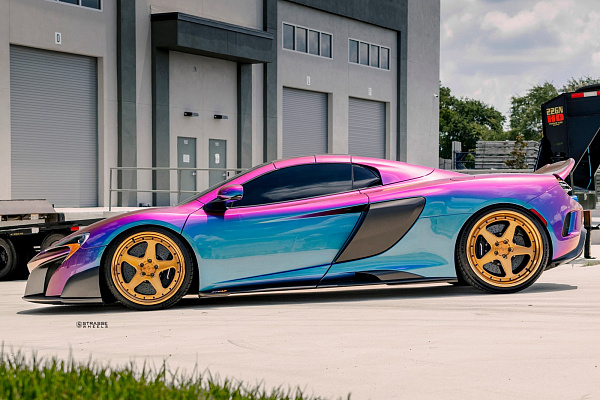 Фото дисков Strasse Wheels SV5 Deep Concave Duoblock Глянцевая бронза на McLaren 650S