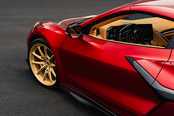 Фото дисков Brixton Forged PF11 R / RS Сатиновое золото на Chevrolet Corvette C8