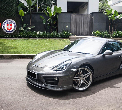 Фото дисков HRE P107 на Porsche Cayman II