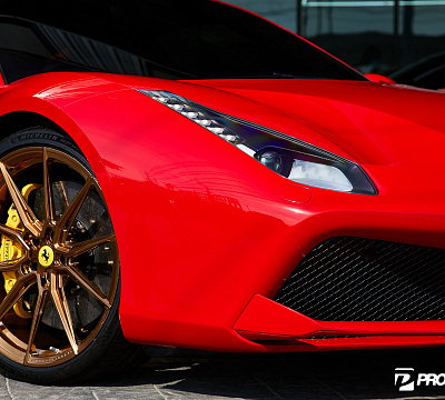 Фото дисков Vossen EVO-2R на Ferrari 488